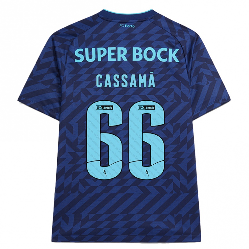 Kids Football Adramane Cassamá #66 Navy Blue Third Jersey 2024/25 T-Shirt Uk