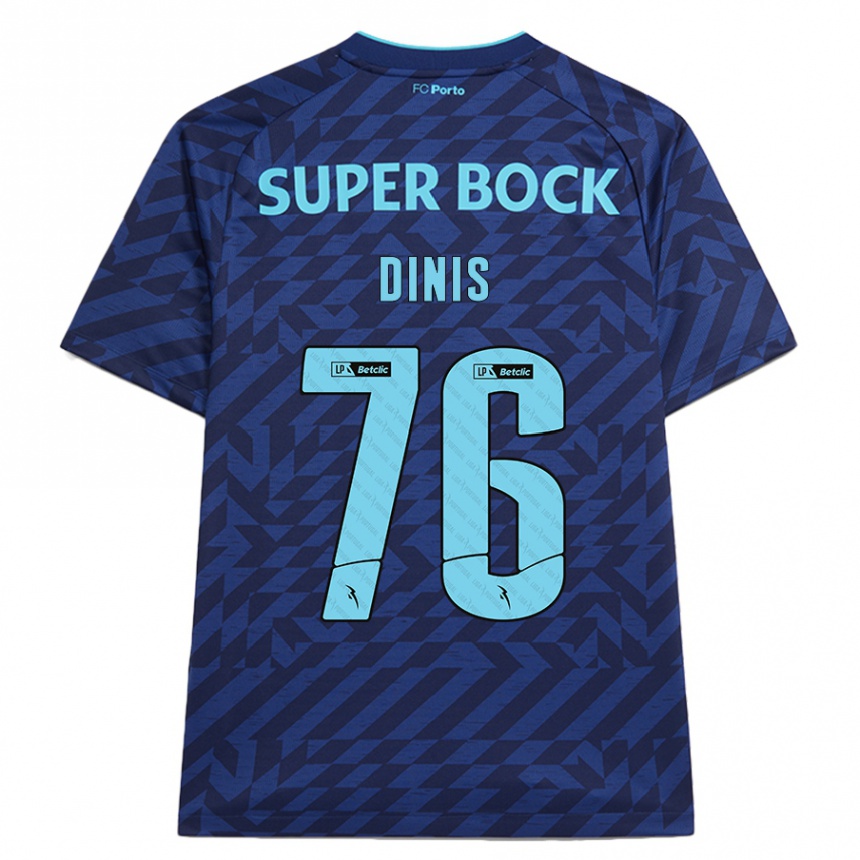 Kids Football Dinis #76 Navy Blue Third Jersey 2024/25 T-Shirt Uk