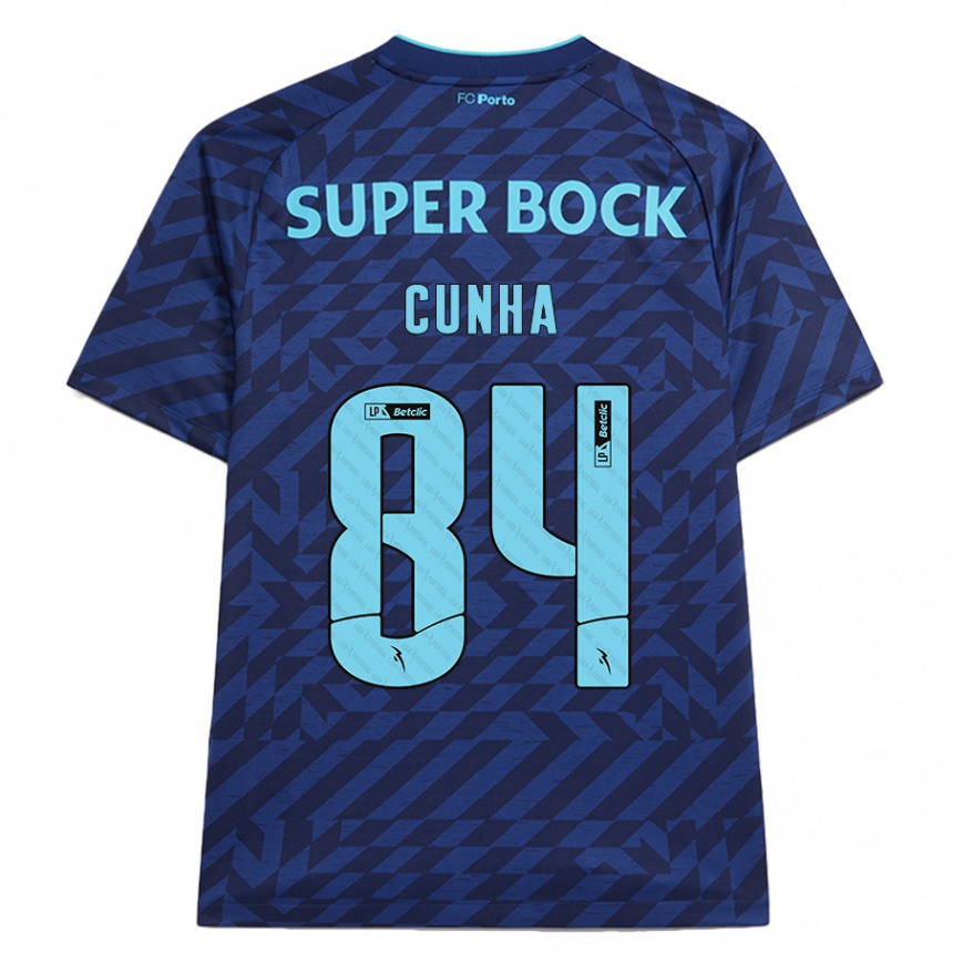 Kids Football Martim Cunha #84 Navy Blue Third Jersey 2024/25 T-Shirt Uk