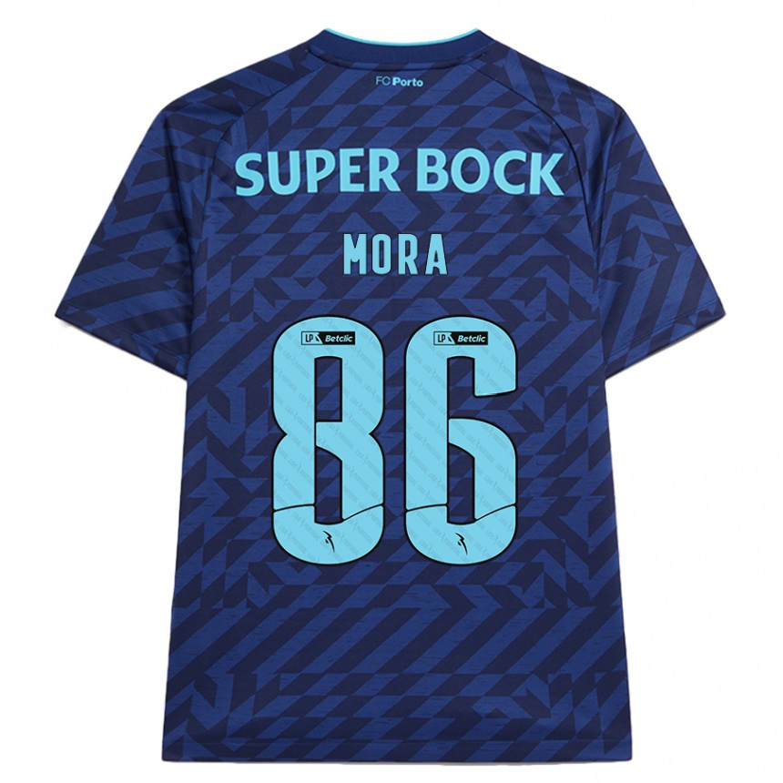 Kids Football Rodrigo Mora #86 Navy Blue Third Jersey 2024/25 T-Shirt Uk