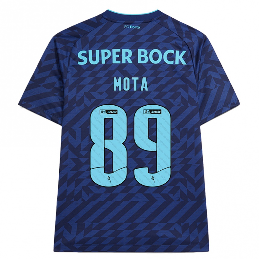 Kids Football Luís Mota #89 Navy Blue Third Jersey 2024/25 T-Shirt Uk