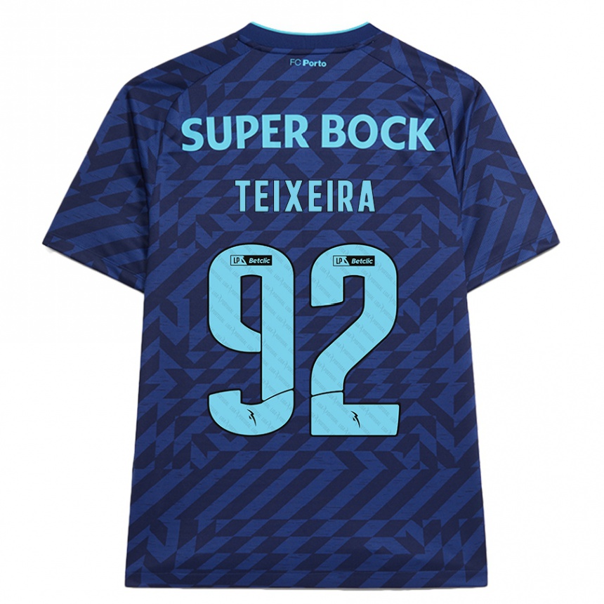 Kids Football João Teixeira #92 Navy Blue Third Jersey 2024/25 T-Shirt Uk