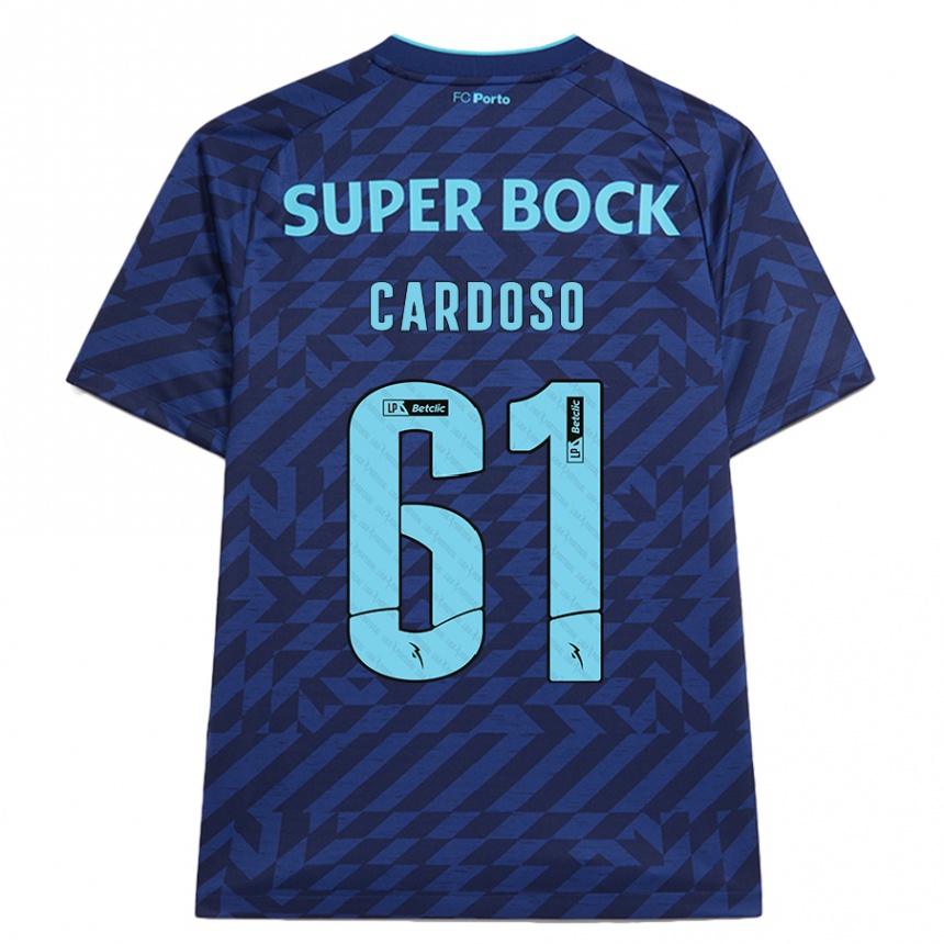 Kids Football Ivan Cardoso #61 Navy Blue Third Jersey 2024/25 T-Shirt Uk