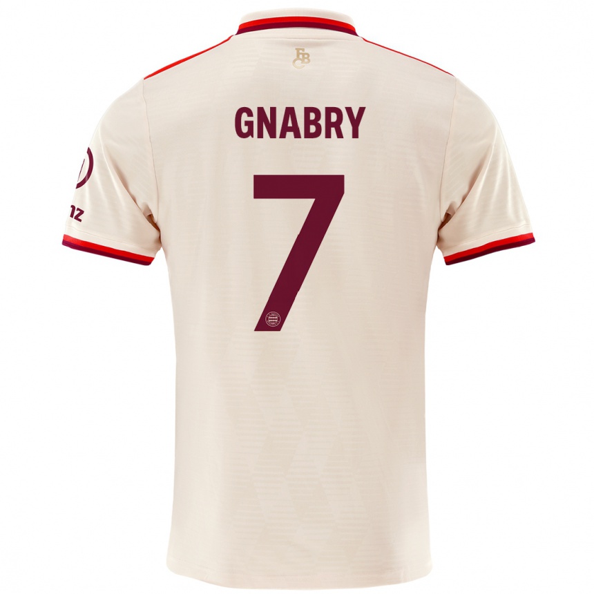 Kids Football Serge Gnabry #7 Linen Third Jersey 2024/25 T-Shirt Uk