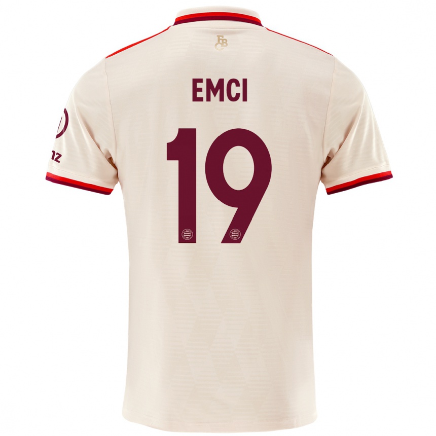 Kids Football Ben Emci #19 Linen Third Jersey 2024/25 T-Shirt Uk