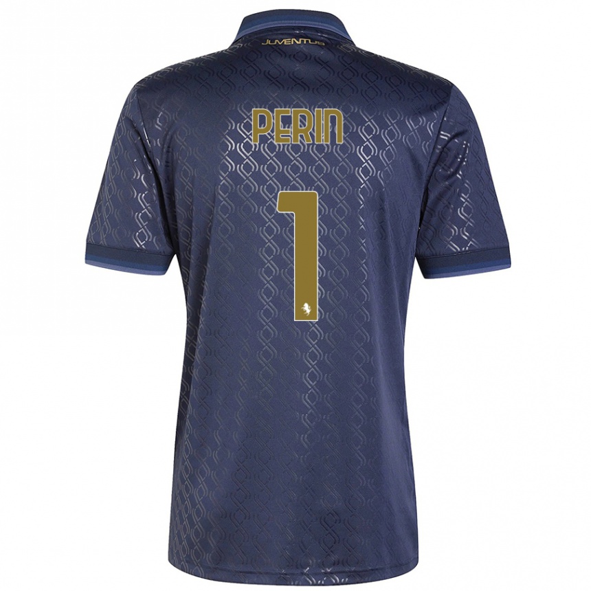 Kids Football Mattia Perin #1 Navy Blue Third Jersey 2024/25 T-Shirt Uk