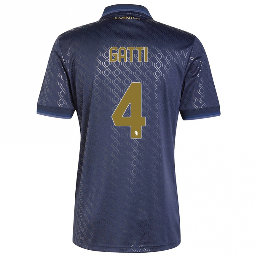 Kids Football Federico Gatti #4 Navy Blue Third Jersey 2024/25 T-Shirt Uk