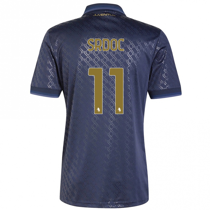 Kids Football Ivano Srdoc #11 Navy Blue Third Jersey 2024/25 T-Shirt Uk