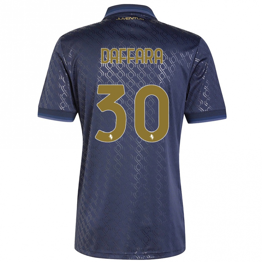 Kids Football Giovanni Daffara #30 Navy Blue Third Jersey 2024/25 T-Shirt Uk