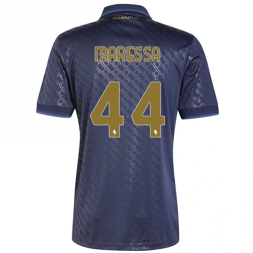 Kids Football Tommaso Maressa #44 Navy Blue Third Jersey 2024/25 T-Shirt Uk