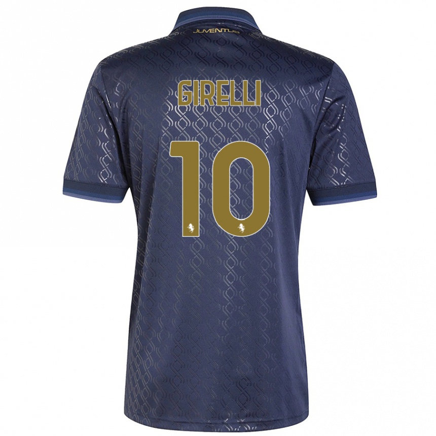 Kids Football Cristiana Girelli #10 Navy Blue Third Jersey 2024/25 T-Shirt Uk