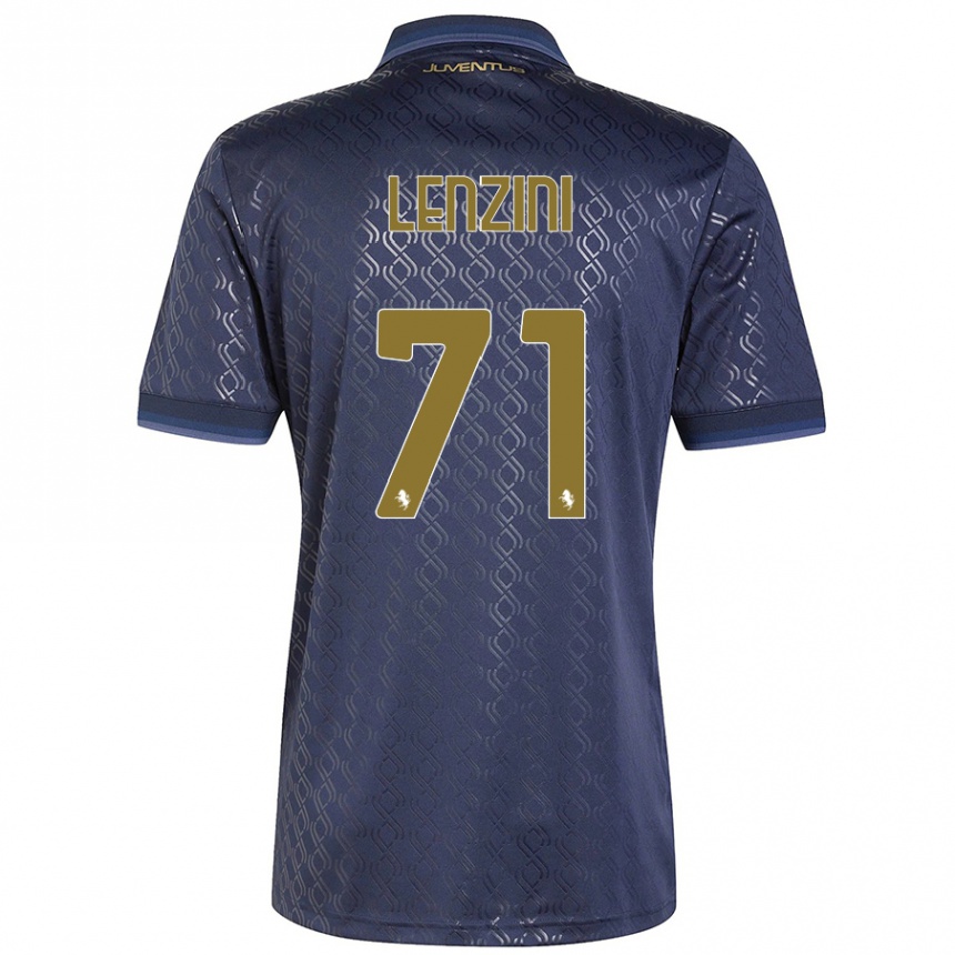 Kids Football Martina Lenzini #71 Navy Blue Third Jersey 2024/25 T-Shirt Uk