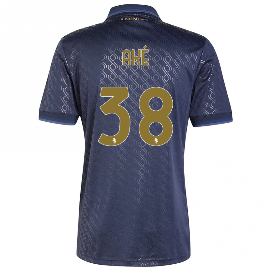 Kids Football Marley Ake #38 Navy Blue Third Jersey 2024/25 T-Shirt Uk