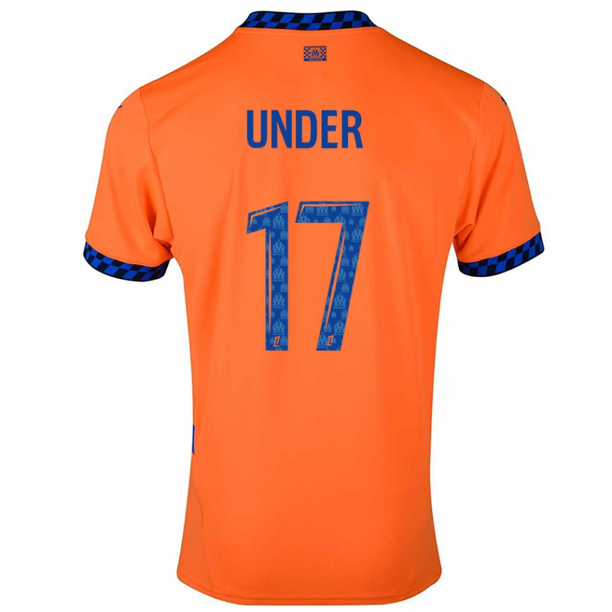 Kids Football Cengiz Under #17 Orange Dark Blue Third Jersey 2024/25 T-Shirt Uk