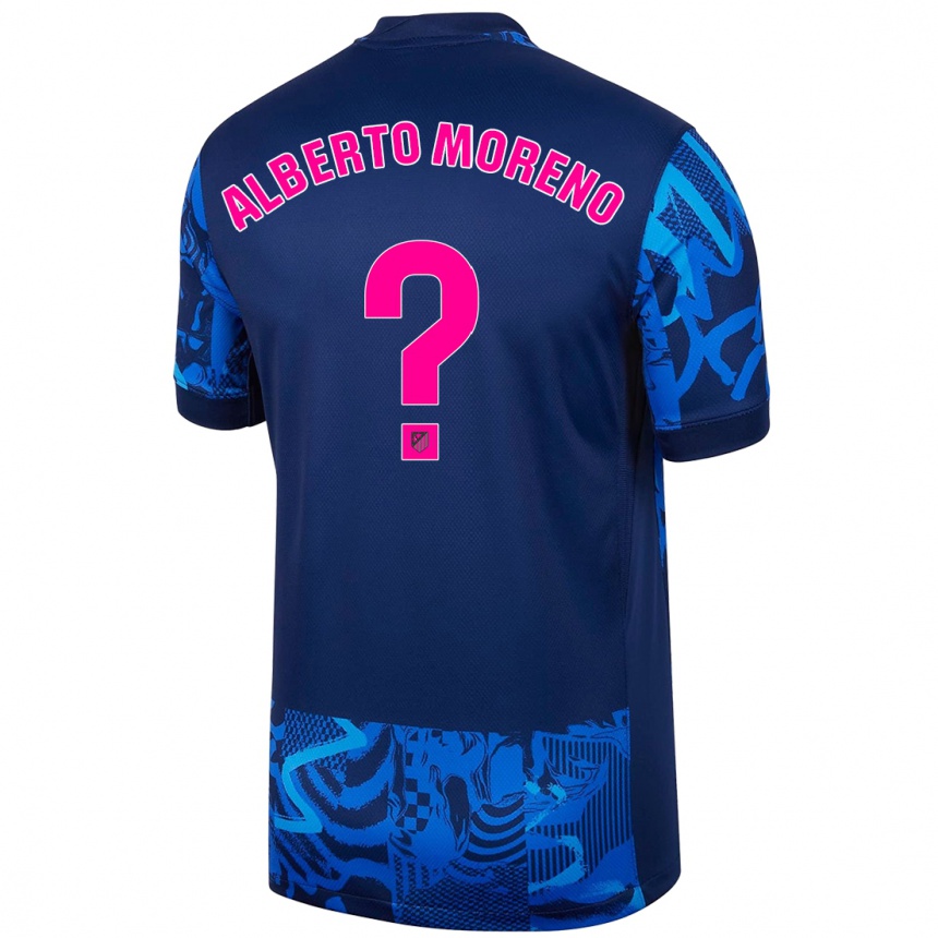 Kids Football Alberto Moreno #0 Royal Blue Third Jersey 2024/25 T-Shirt Uk