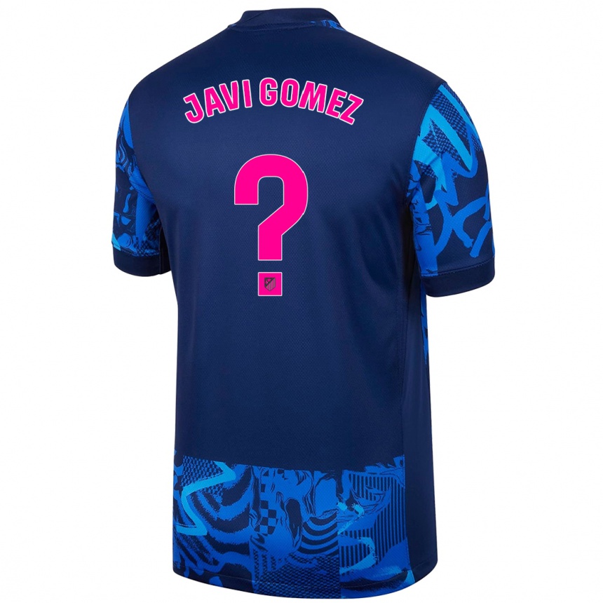 Kids Football Javi Gomez #0 Royal Blue Third Jersey 2024/25 T-Shirt Uk