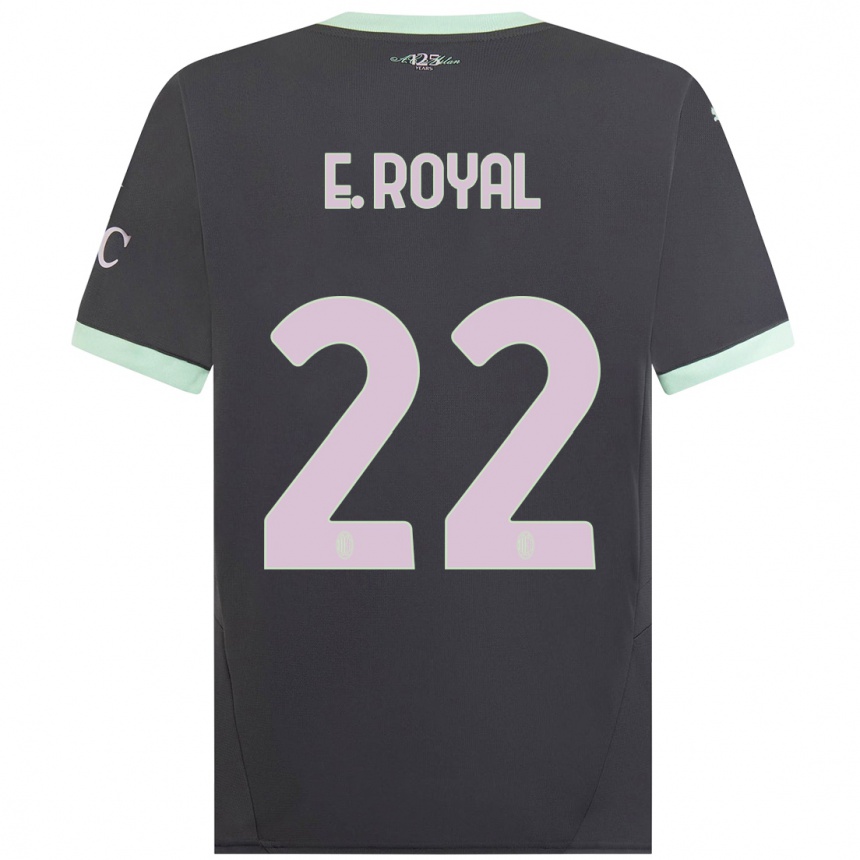 Kids Football Emerson Royal #22 Grey Third Jersey 2024/25 T-Shirt Uk