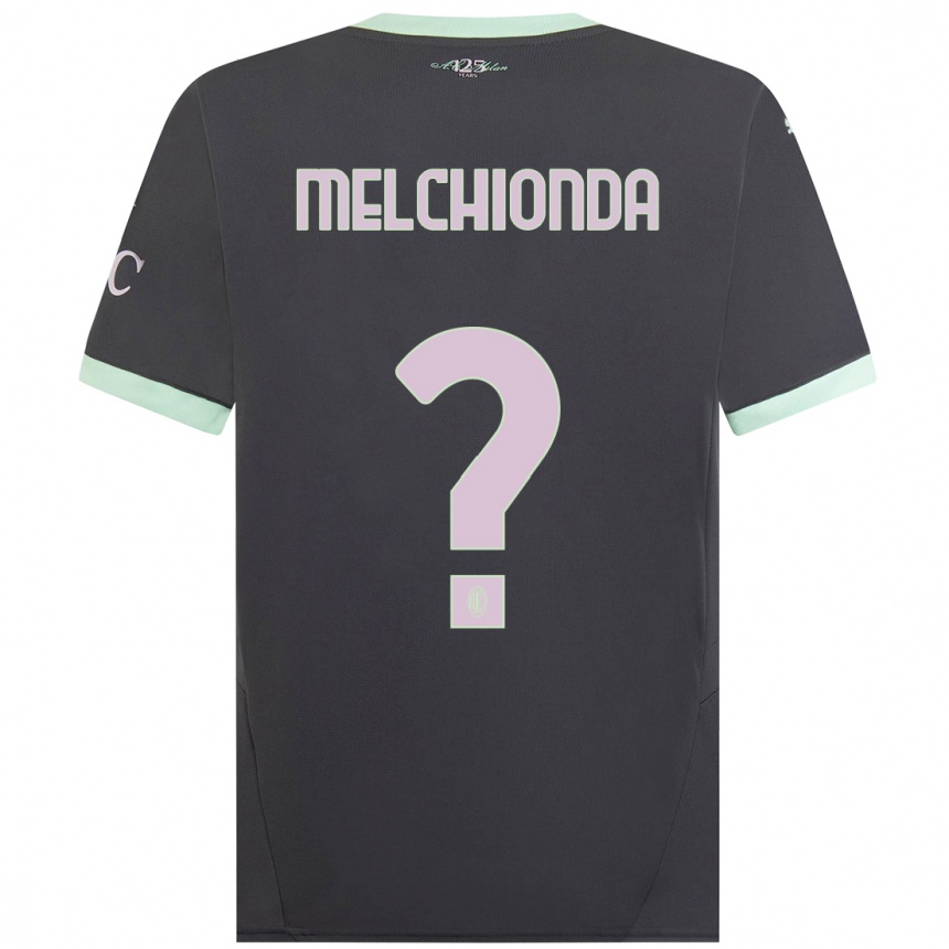 Kids Football Marco Melchionda #0 Grey Third Jersey 2024/25 T-Shirt Uk