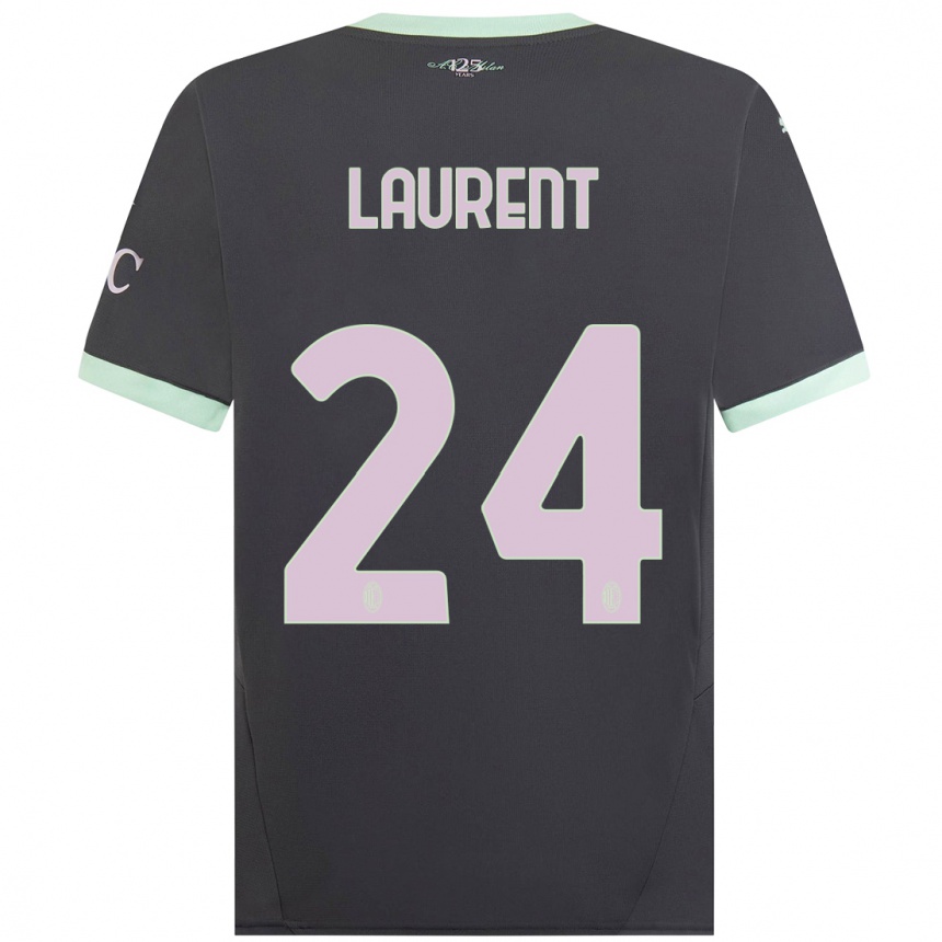 Kids Football Emelyne Laurent #24 Grey Third Jersey 2024/25 T-Shirt Uk