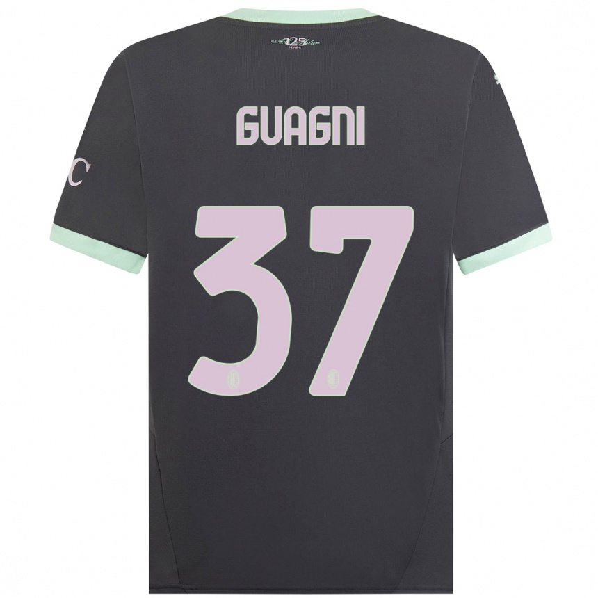 Kids Football Alia Guagni #37 Grey Third Jersey 2024/25 T-Shirt Uk