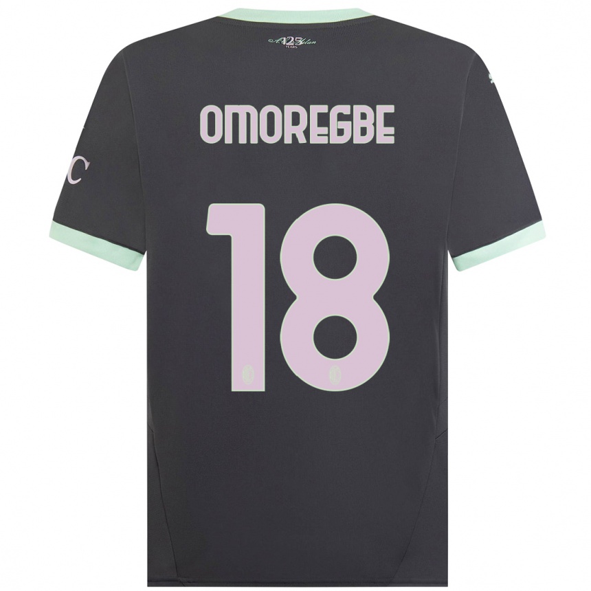 Kids Football Bob Murphy Omoregbe #18 Grey Third Jersey 2024/25 T-Shirt Uk