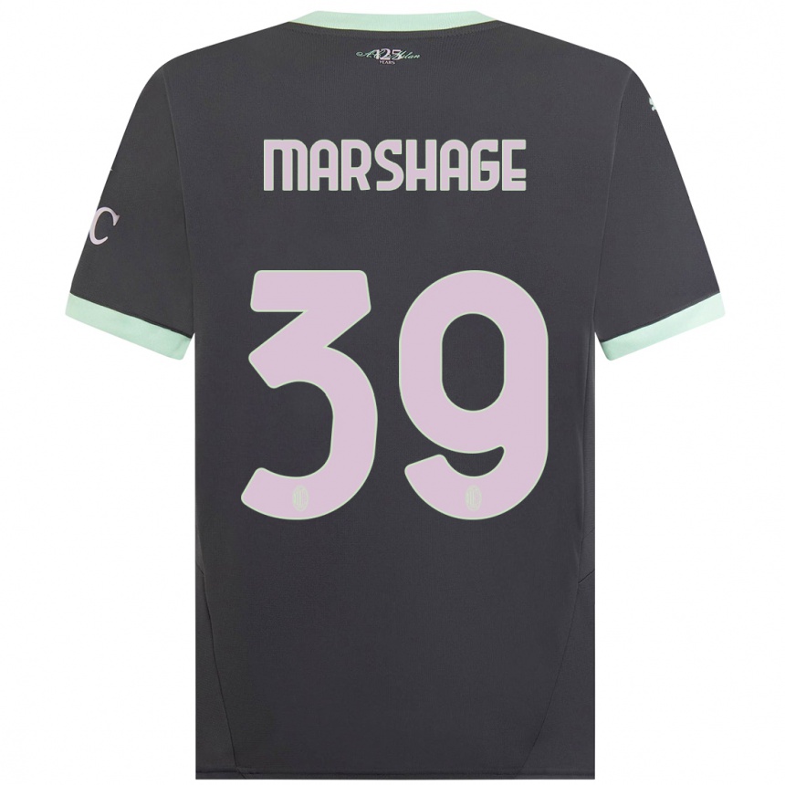 Kids Football Wilgot Marshage #39 Grey Third Jersey 2024/25 T-Shirt Uk