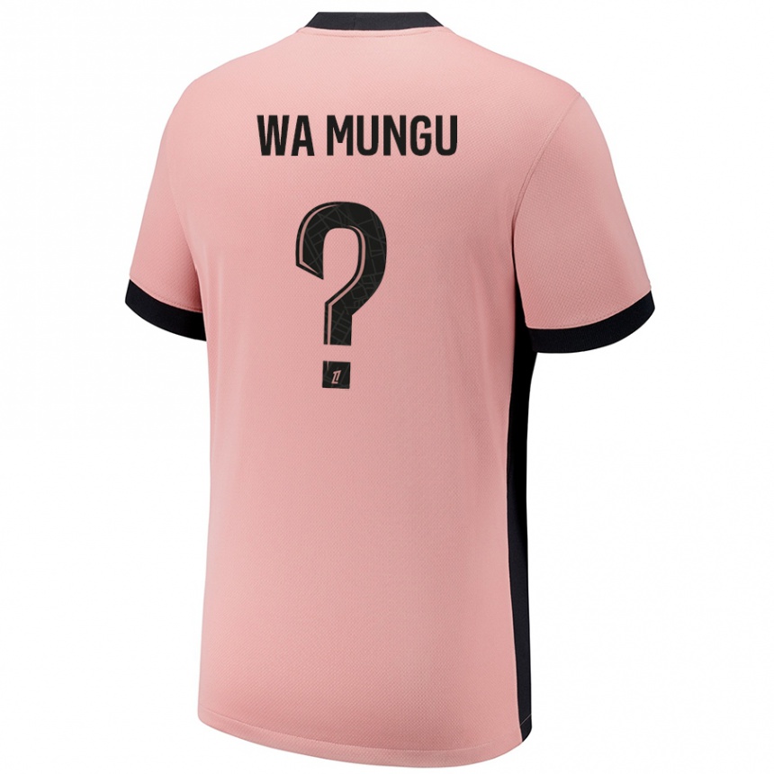 Kids Football Vimoj Muntu Wa Mungu #0 Rust Pink Third Jersey 2024/25 T-Shirt Uk