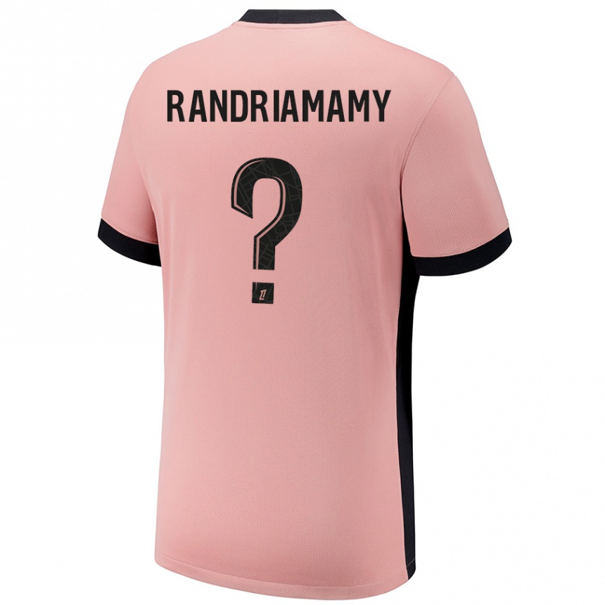 Kids Football Mathyas Randriamamy #0 Rust Pink Third Jersey 2024/25 T-Shirt Uk