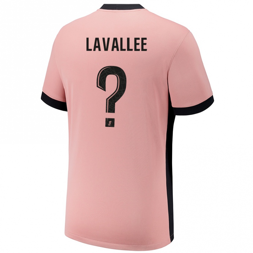 Kids Football Lucas Lavallee #0 Rust Pink Third Jersey 2024/25 T-Shirt Uk