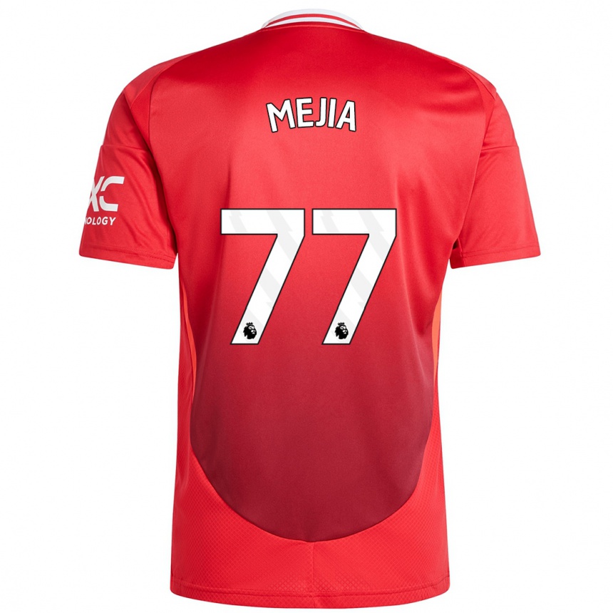 Men Football Mateo Mejia #77 Bright Red Home Jersey 2024/25 T-Shirt Uk