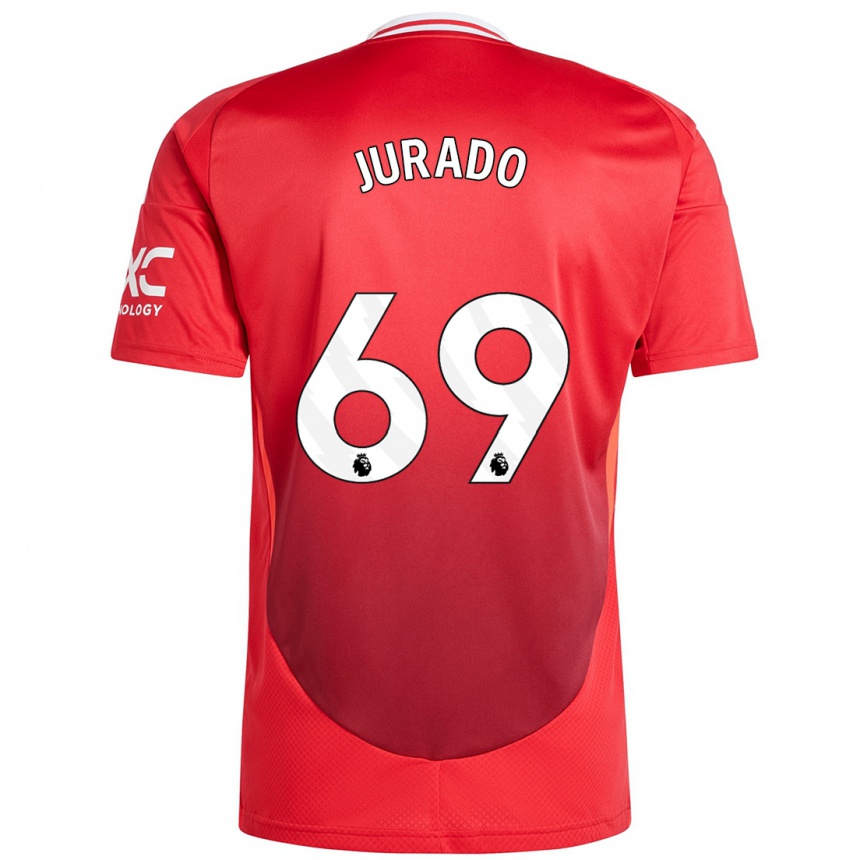 Men Football Marc Jurado #69 Bright Red Home Jersey 2024/25 T-Shirt Uk