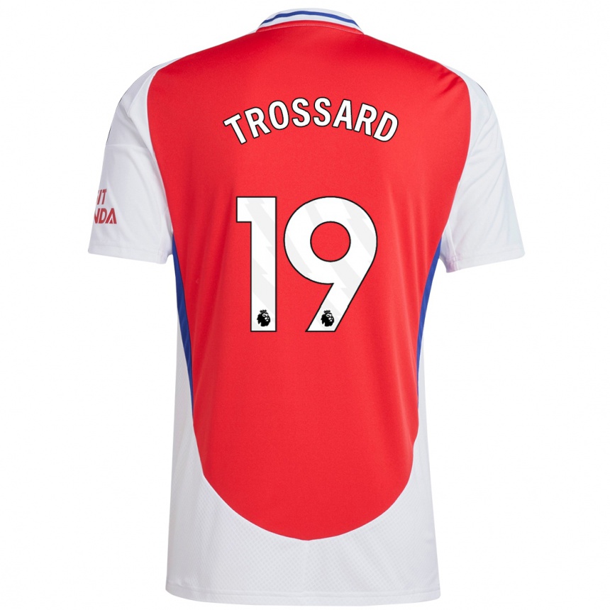 Men Football Leandro Trossard #19 Red White Home Jersey 2024/25 T-Shirt Uk