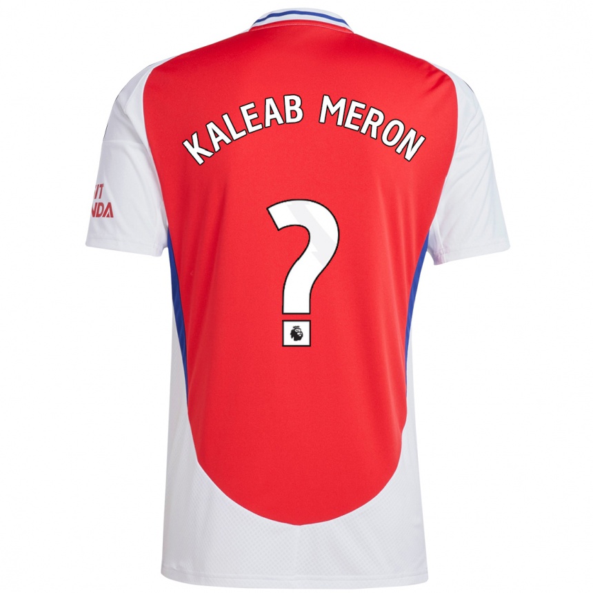 Men Football Kaleab Meron #0 Red White Home Jersey 2024/25 T-Shirt Uk