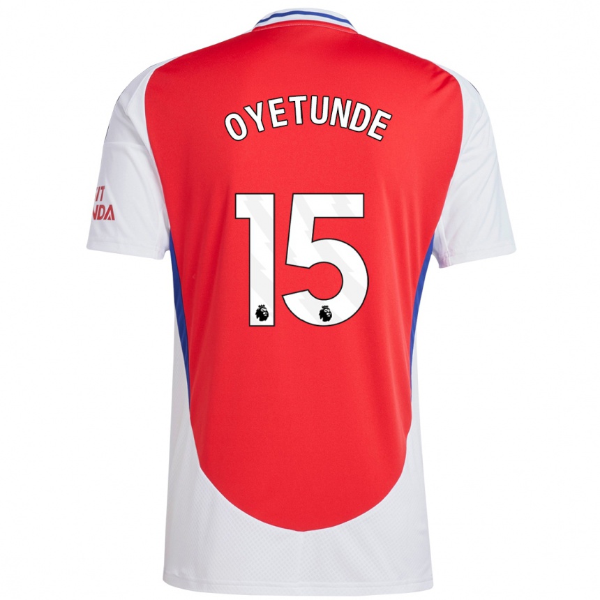 Men Football Daniel Oyetunde #15 Red White Home Jersey 2024/25 T-Shirt Uk