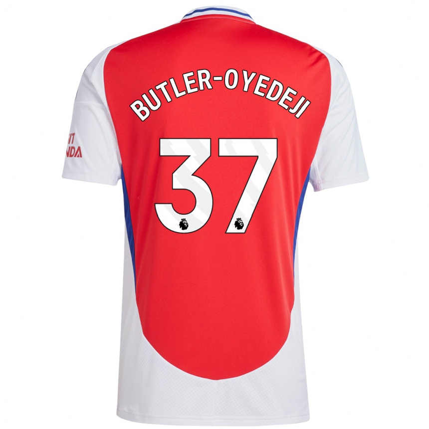 Men Football Nathan Butler-Oyedeji #37 Red White Home Jersey 2024/25 T-Shirt Uk