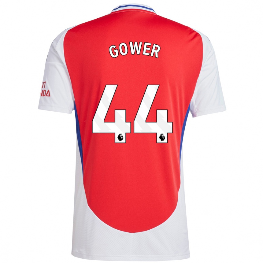 Men Football Jimi Gower #44 Red White Home Jersey 2024/25 T-Shirt Uk