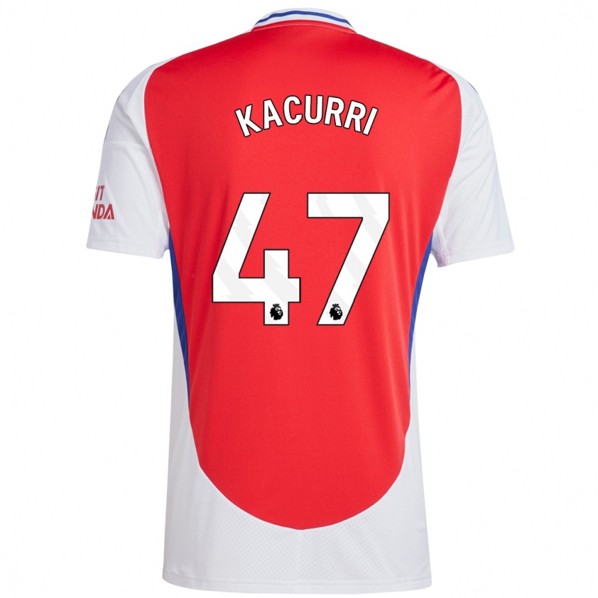 Men Football Maldini Kacurri #47 Red White Home Jersey 2024/25 T-Shirt Uk