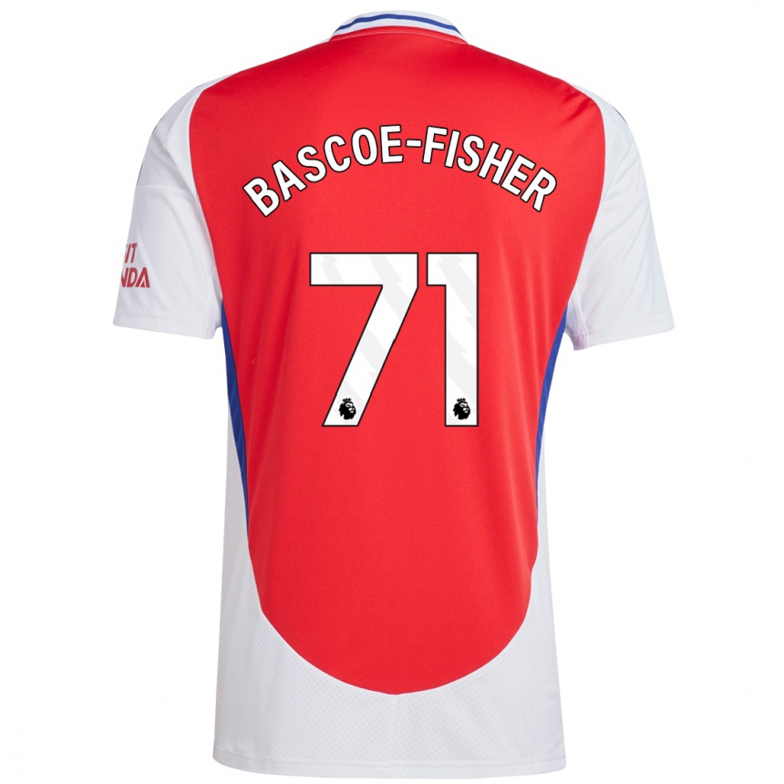 Men Football Jakai Bascoe-Fisher #71 Red White Home Jersey 2024/25 T-Shirt Uk