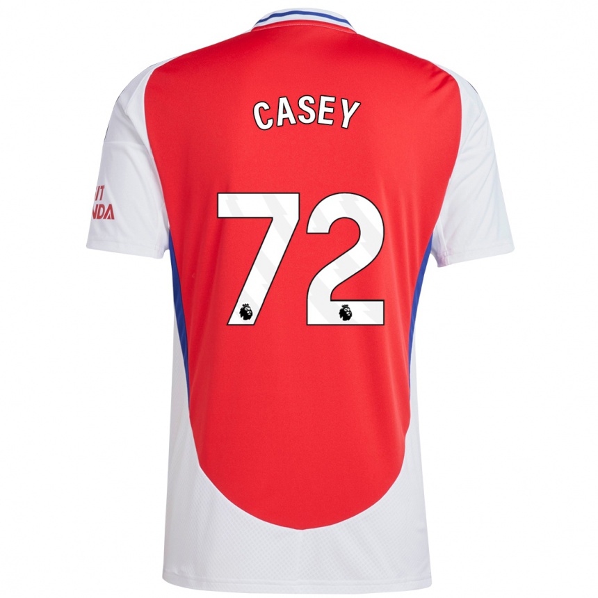 Men Football Dan Casey #72 Red White Home Jersey 2024/25 T-Shirt Uk