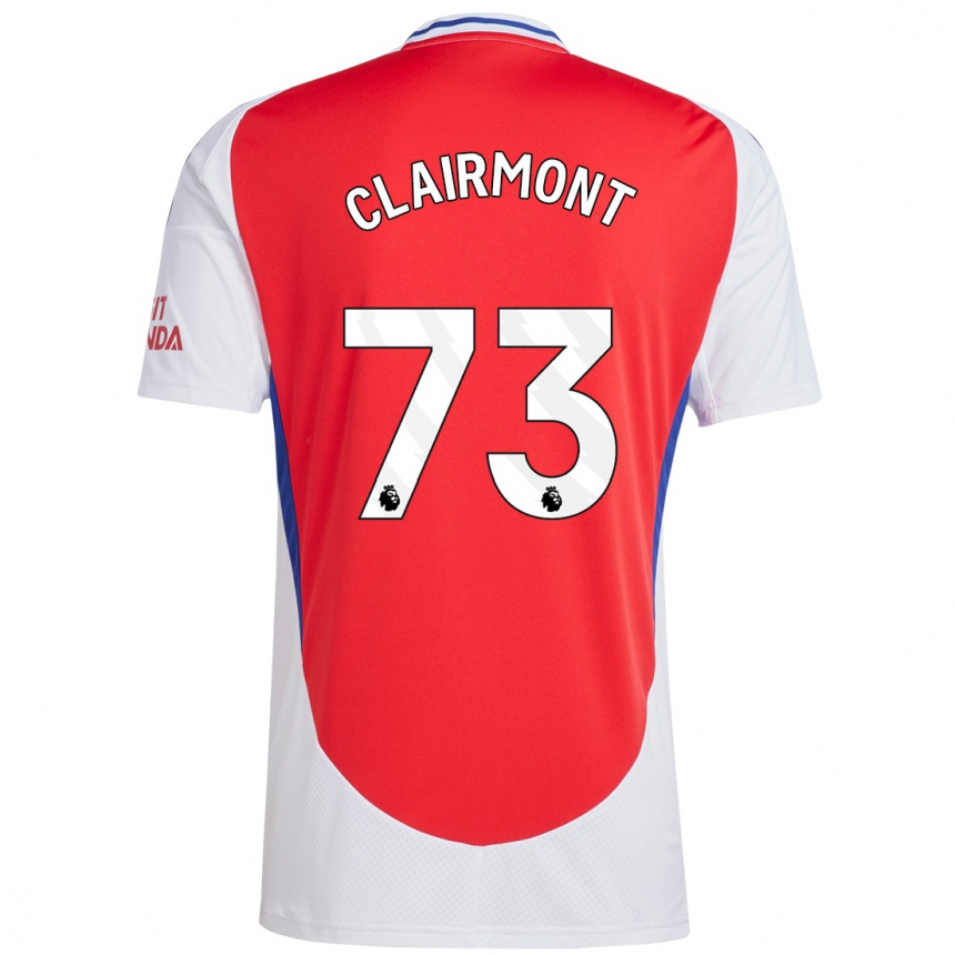 Men Football Reece Clairmont #73 Red White Home Jersey 2024/25 T-Shirt Uk