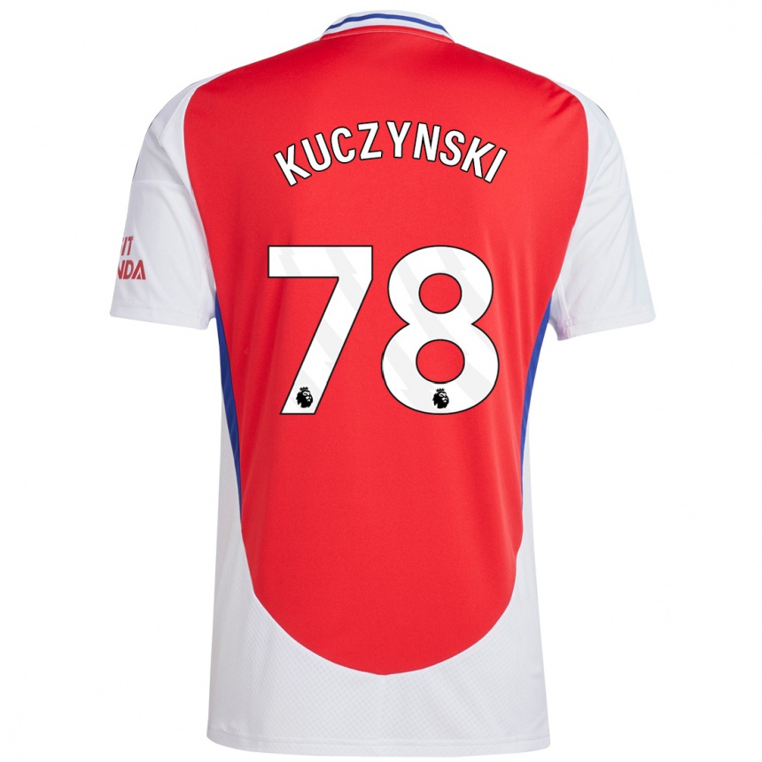 Men Football Max Kuczynski #78 Red White Home Jersey 2024/25 T-Shirt Uk