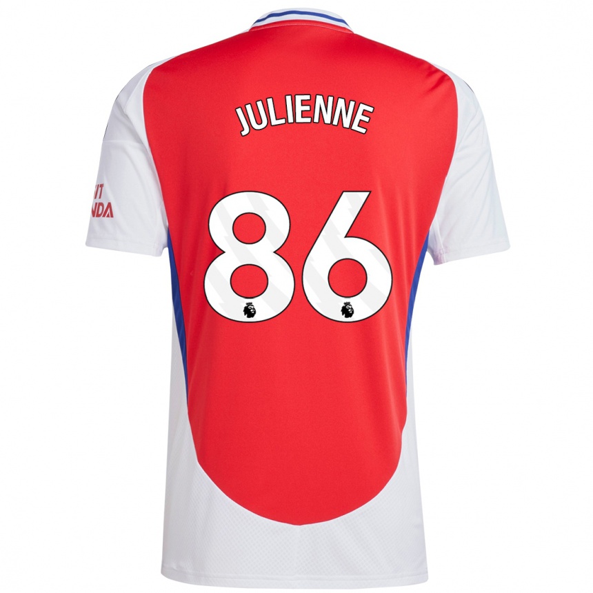 Men Football Theo Julienne #86 Red White Home Jersey 2024/25 T-Shirt Uk