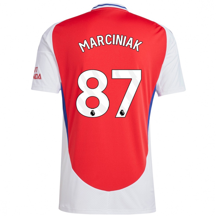 Men Football Alex Marciniak #87 Red White Home Jersey 2024/25 T-Shirt Uk