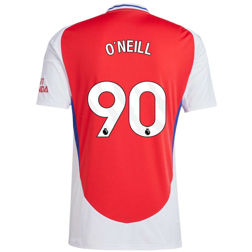 Men Football Ceadach O'neill #90 Red White Home Jersey 2024/25 T-Shirt Uk