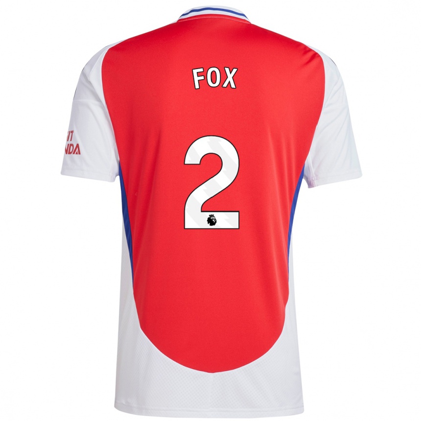 Men Football Emily Fox #2 Red White Home Jersey 2024/25 T-Shirt Uk