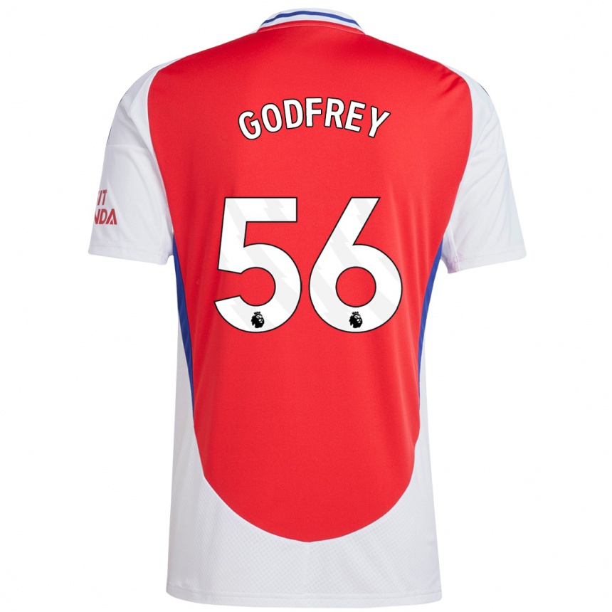 Men Football Freya Godfrey #56 Red White Home Jersey 2024/25 T-Shirt Uk