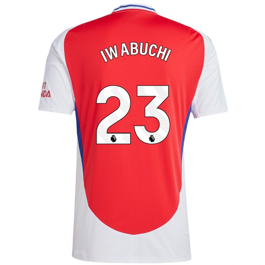 Men Football Mana Iwabuchi #23 Red White Home Jersey 2024/25 T-Shirt Uk