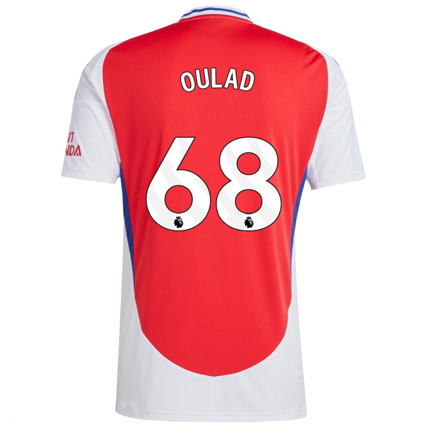 Men Football Salah-Eddine Oulad M'hand #68 Red White Home Jersey 2024/25 T-Shirt Uk