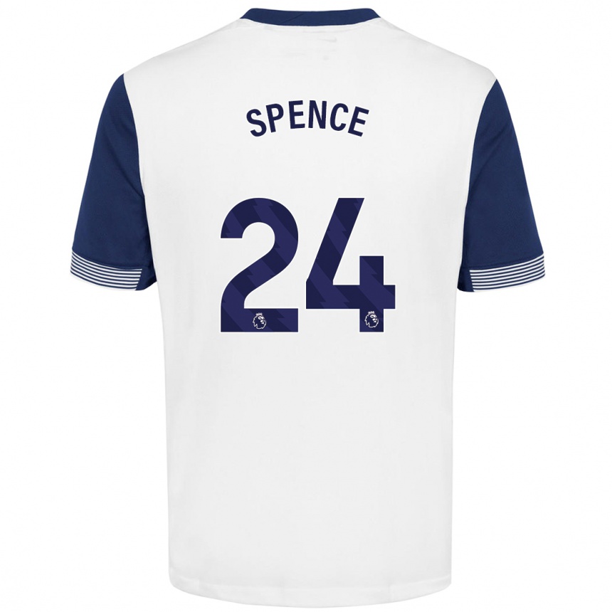 Men Football Djed Spence #24 White Blue Home Jersey 2024/25 T-Shirt Uk