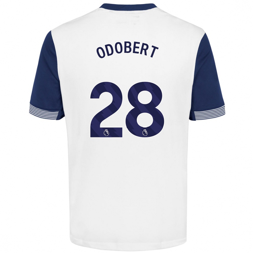 Men Football Wilson Odobert #28 White Blue Home Jersey 2024/25 T-Shirt Uk